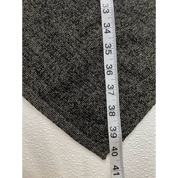 Womens M/L Gold Black Metallic Witchy Cozy Knit Open Front Cardigan Sweater VTG - Picture 12 of 13